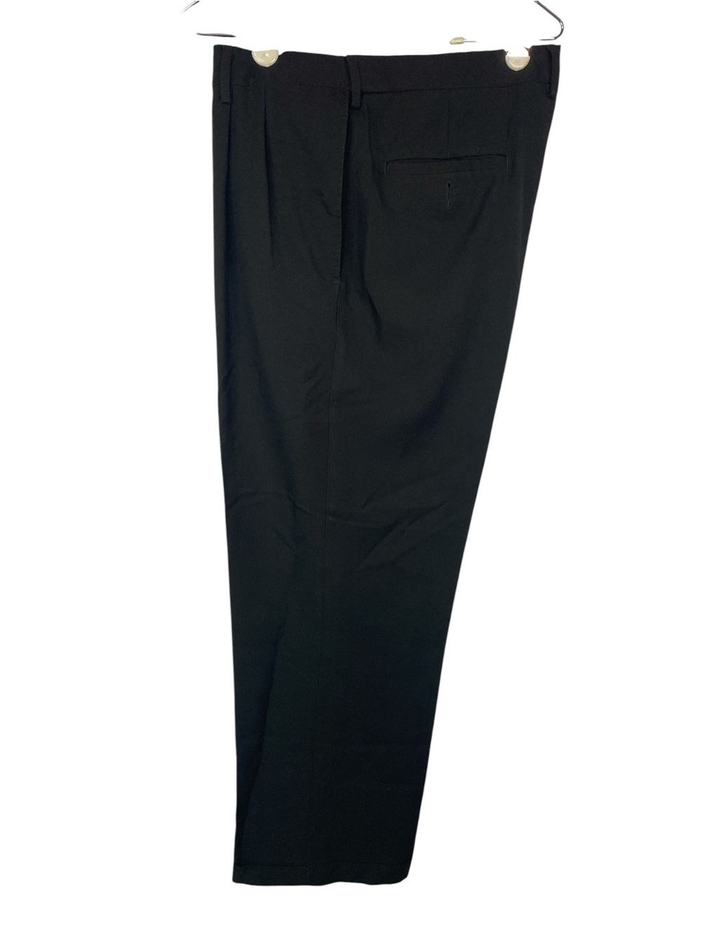 Haggar Classic Fit Men's Black Pleated and Cuffed Dress Pants 36x29